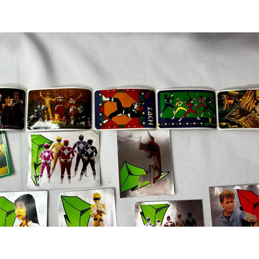 LOT 50+ Merlin Collections Mighty Morphin Power Rangers TRADING STICKER/ROLL